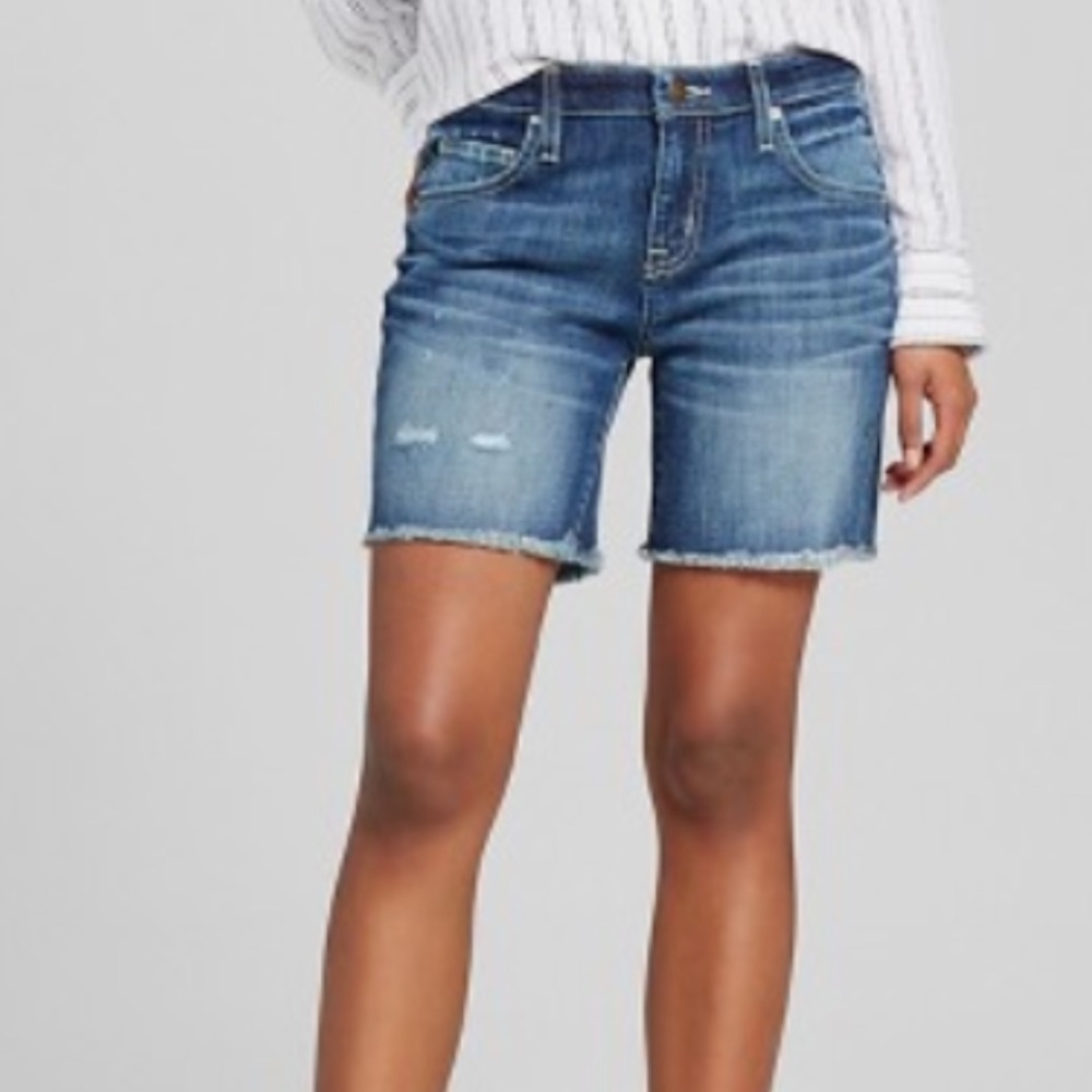 Mossimo Target Boyfriend Button Fly Denim Jean Shorts Size 2​ Bermuda​​